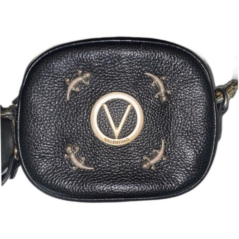 Valentino By Mario Valentino Black Leather Crossbody - Picture 3 of 12